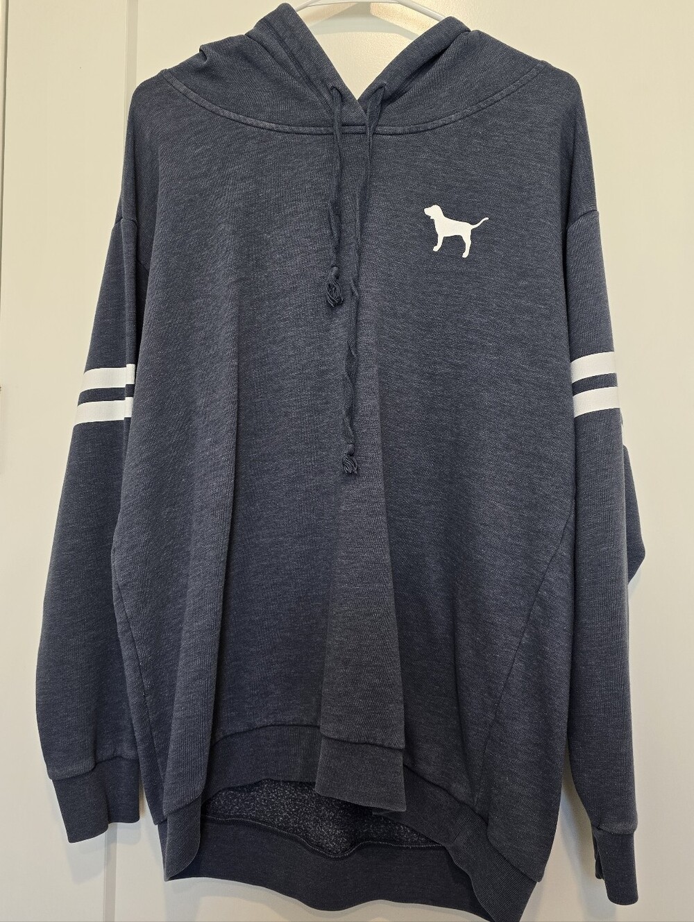 Victoria's Secret PINK Heathered Blue Sweatshirt With Dog Logo